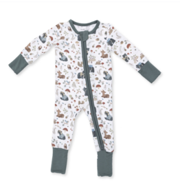 Angel Dear Southern Woodland Animals Green Convertible Romper