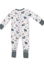Angel Dear Southern Woodland Animals Green Convertible Romper