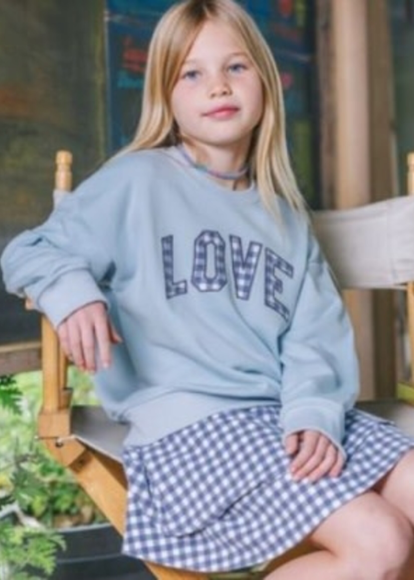 Feather 4 Arrow LOVE SWEATSHIRT CLOUDY BLUE
