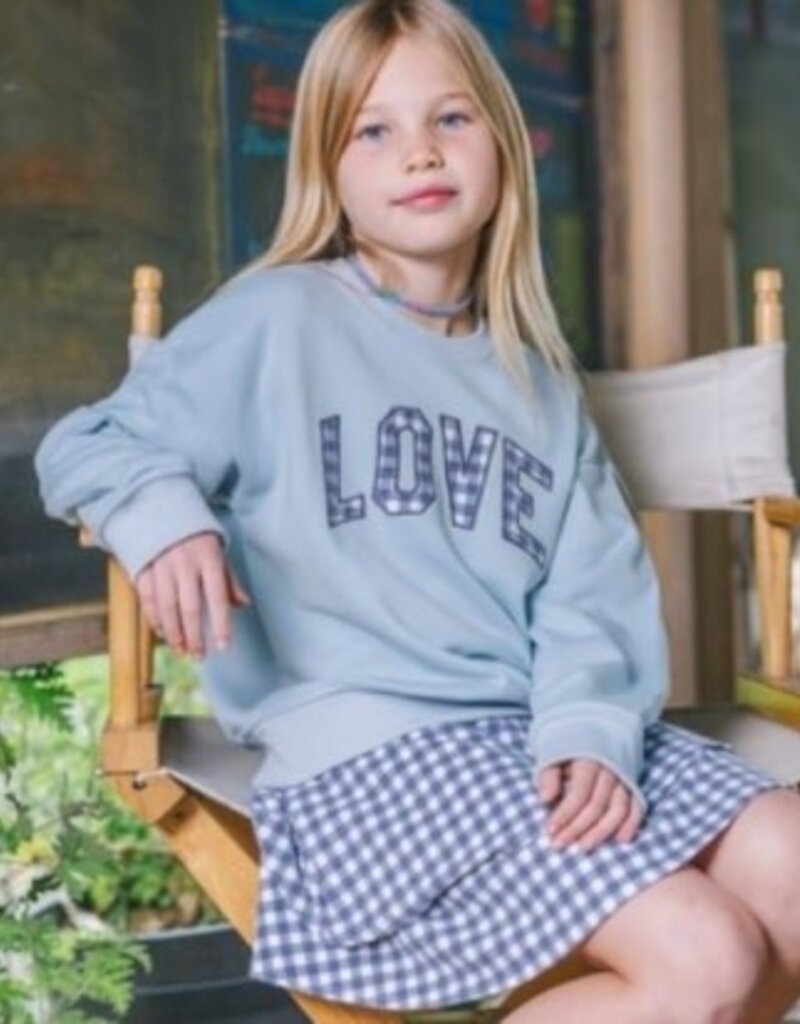 Feather 4 Arrow LOVE SWEATSHIRT CLOUDY BLUE