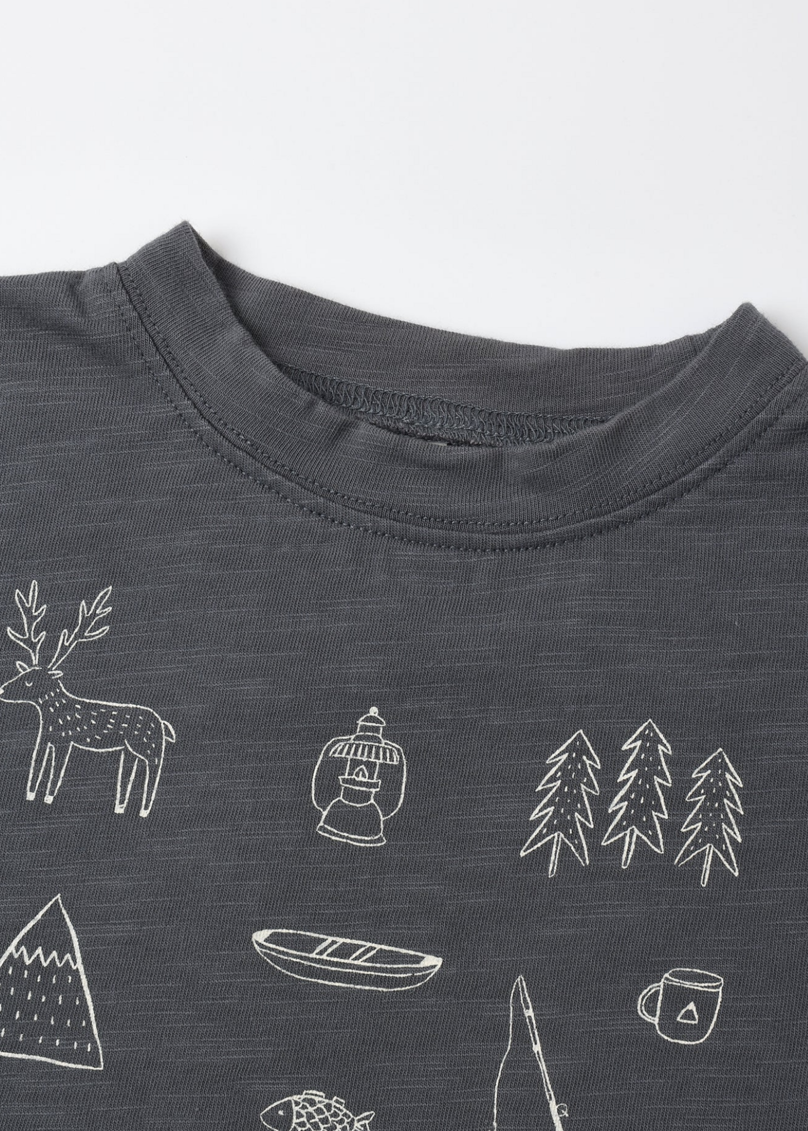 Rylee + Cru LLC RAW EDGE TEE LETS GO CAMPING MIDNIGHT