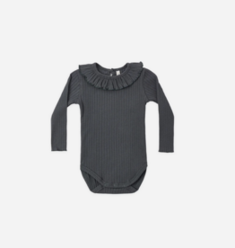 Rylee + Cru LLC RUFFLE COLLAR BODYSUIT MIDNIGHT