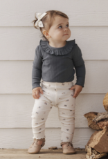 Rylee + Cru LLC RUFFLE COLLAR BODYSUIT MIDNIGHT