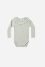 Rylee + Cru LLC RUFFLE COLLAR BODYSUIT SAGE
