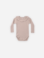 Rylee + Cru LLC RUFFLE COLLAR BODYSUIT ROSEWOOD