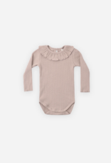Rylee + Cru LLC RUFFLE COLLAR BODYSUIT ROSEWOOD