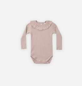 Rylee + Cru LLC RUFFLE COLLAR BODYSUIT ROSEWOOD