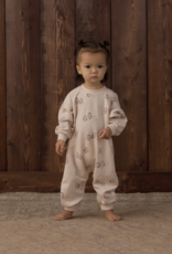 Rylee + Cru LLC RAGLAN JUMPSUIT OWLS PETAL