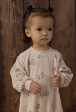 Rylee + Cru LLC RAGLAN JUMPSUIT OWLS PETAL