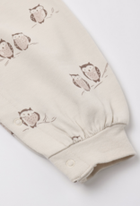 Rylee + Cru LLC RAGLAN JUMPSUIT OWLS PETAL