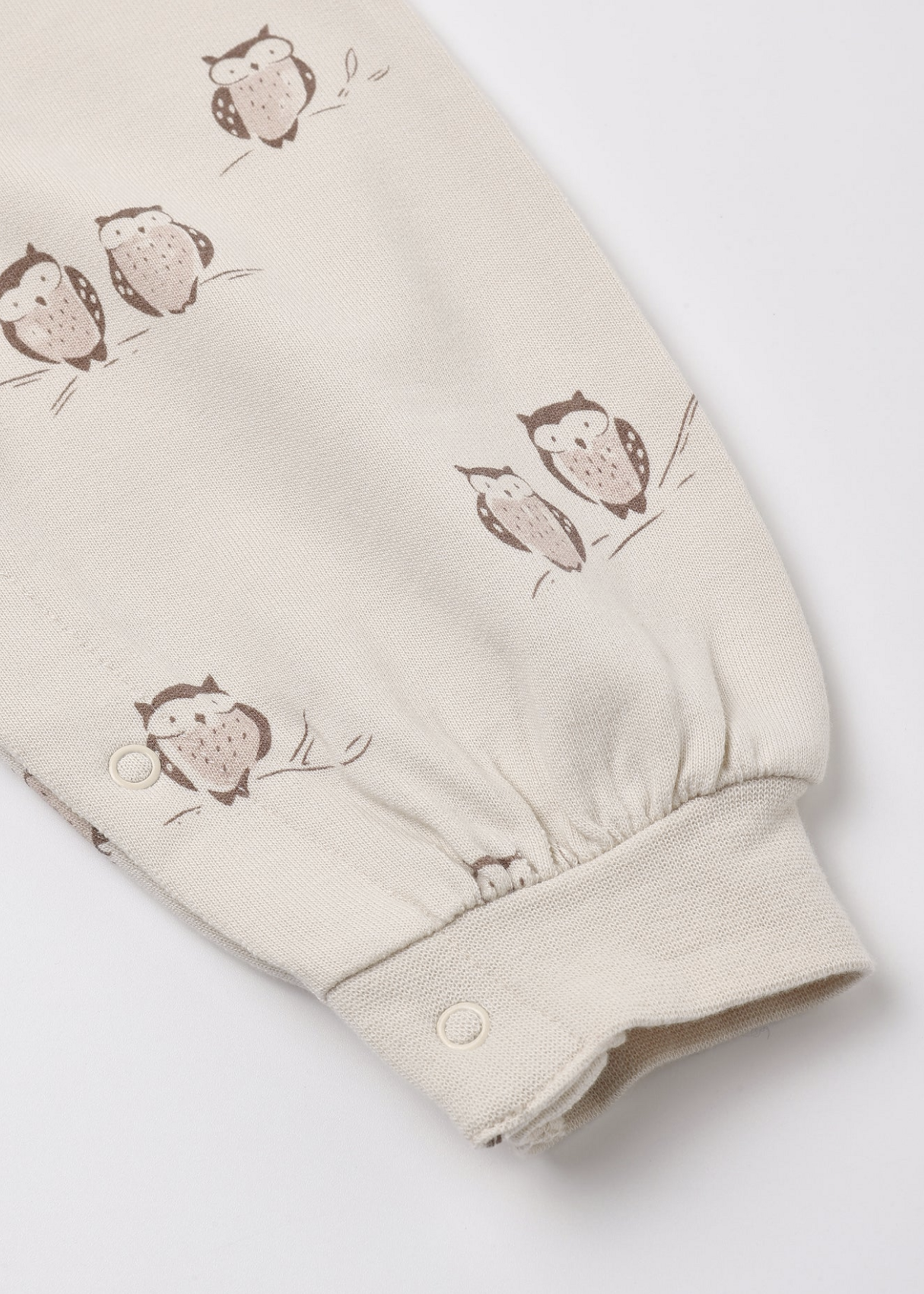 Rylee + Cru LLC RAGLAN JUMPSUIT OWLS PETAL
