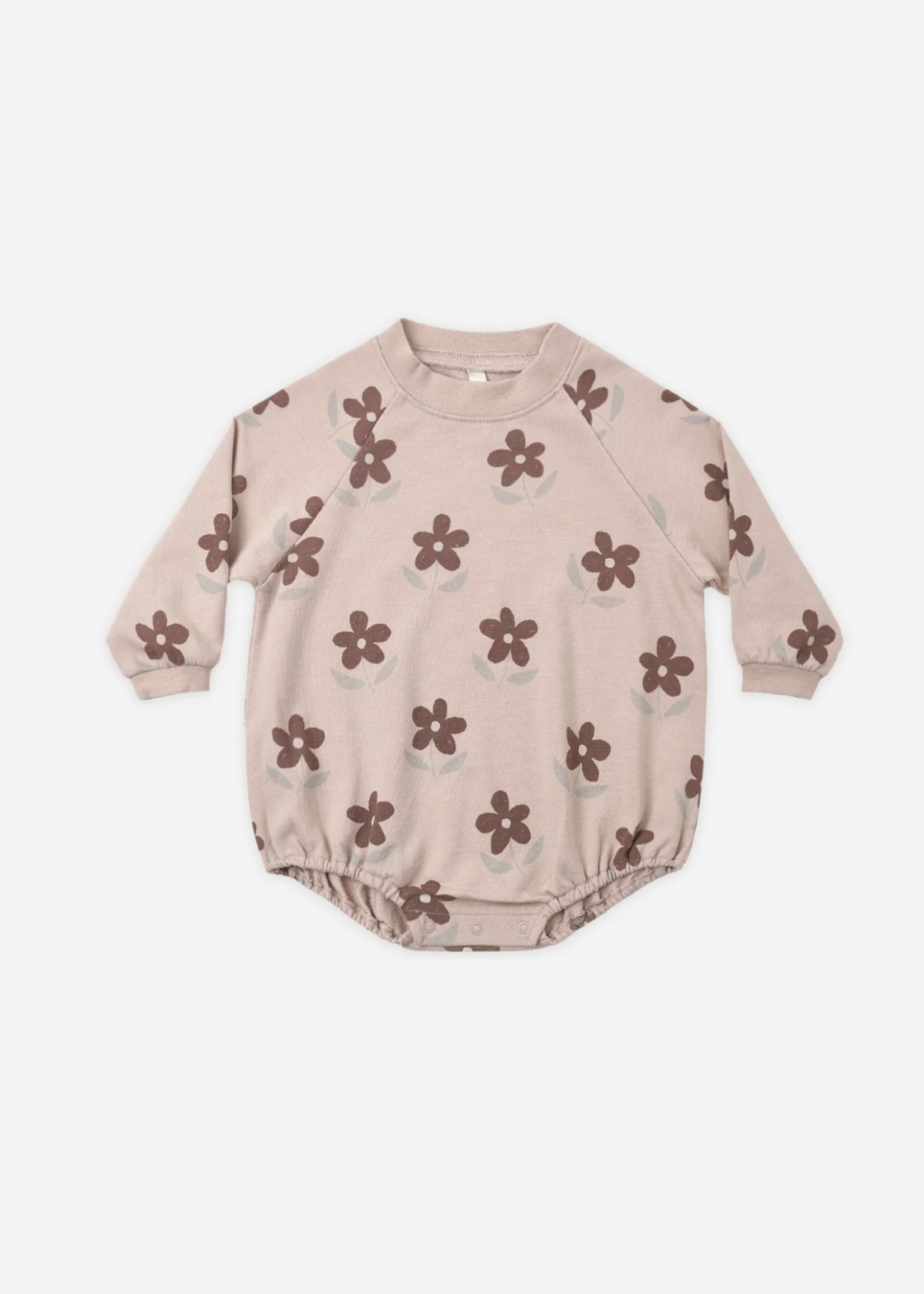 Rylee + Cru LLC CREW NECK ROMPER DAISY ROSEWOOD