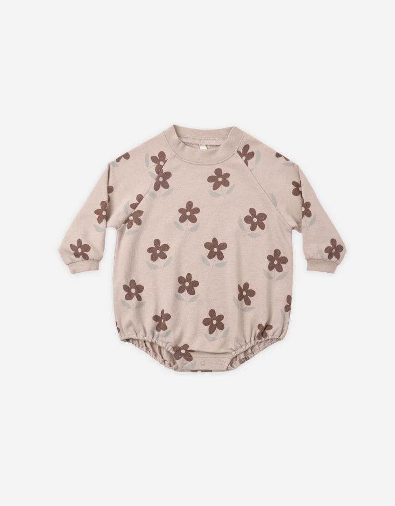 Rylee + Cru LLC CREW NECK ROMPER DAISY ROSEWOOD