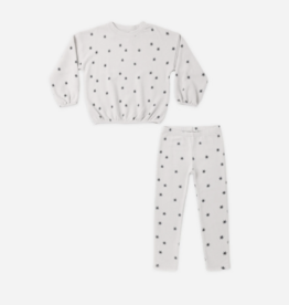 Rylee + Cru LLC SPONGEY KNIT SET STARS FOG