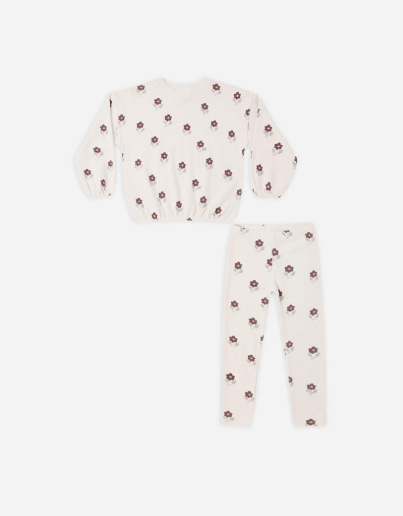 Rylee + Cru LLC SPONGEY KNIT SET PETAL DAISY PETAL