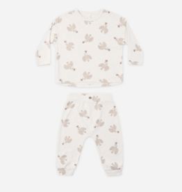 Rylee + Cru LLC LONG SLEEVE TEE + PANT SET SPARROWS NATURAL