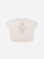 Rylee + Cru LLC BOXY TEE HEART LOCKET PETAL