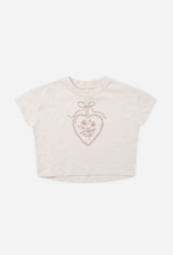 Rylee + Cru LLC BOXY TEE HEART LOCKET PETAL