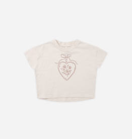 Rylee + Cru LLC BOXY TEE HEART LOCKET PETAL