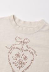 Rylee + Cru LLC BOXY TEE HEART LOCKET PETAL
