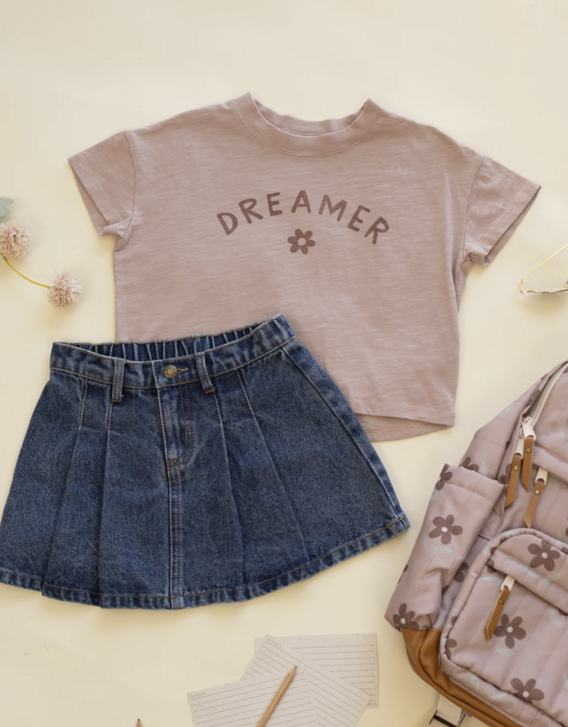 Rylee + Cru LLC BOXY TEE DREAMER ROSEWOOD