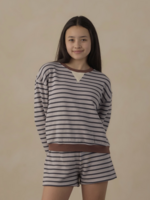 Rylee + Cru LLC TEEN SWEAT SHORT MIDNIGHT STRIPE