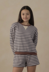 Rylee + Cru LLC TEEN SWEAT SHORT MIDNIGHT STRIPE