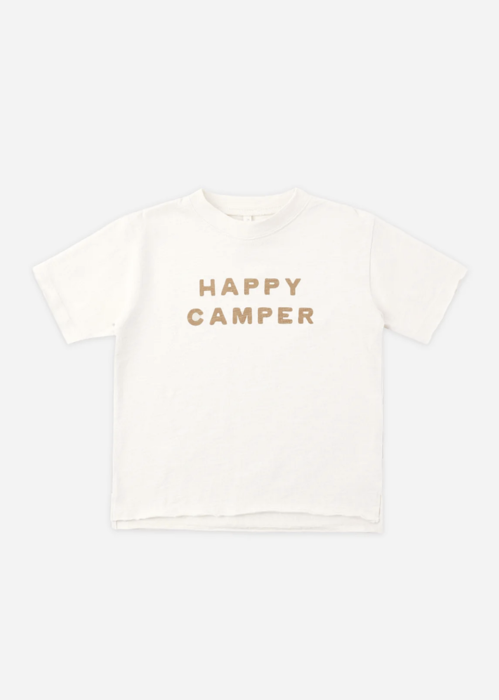 Rylee + Cru LLC RAW EDGE TEE HAPPY CAMPER NATURAL