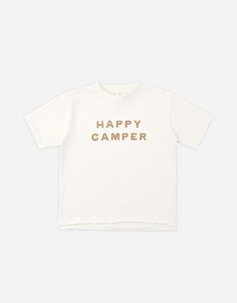 Rylee + Cru LLC RAW EDGE TEE HAPPY CAMPER NATURAL