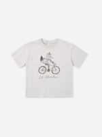 Rylee + Cru LLC RELAXED TEE LETS ADVENTURE FOG