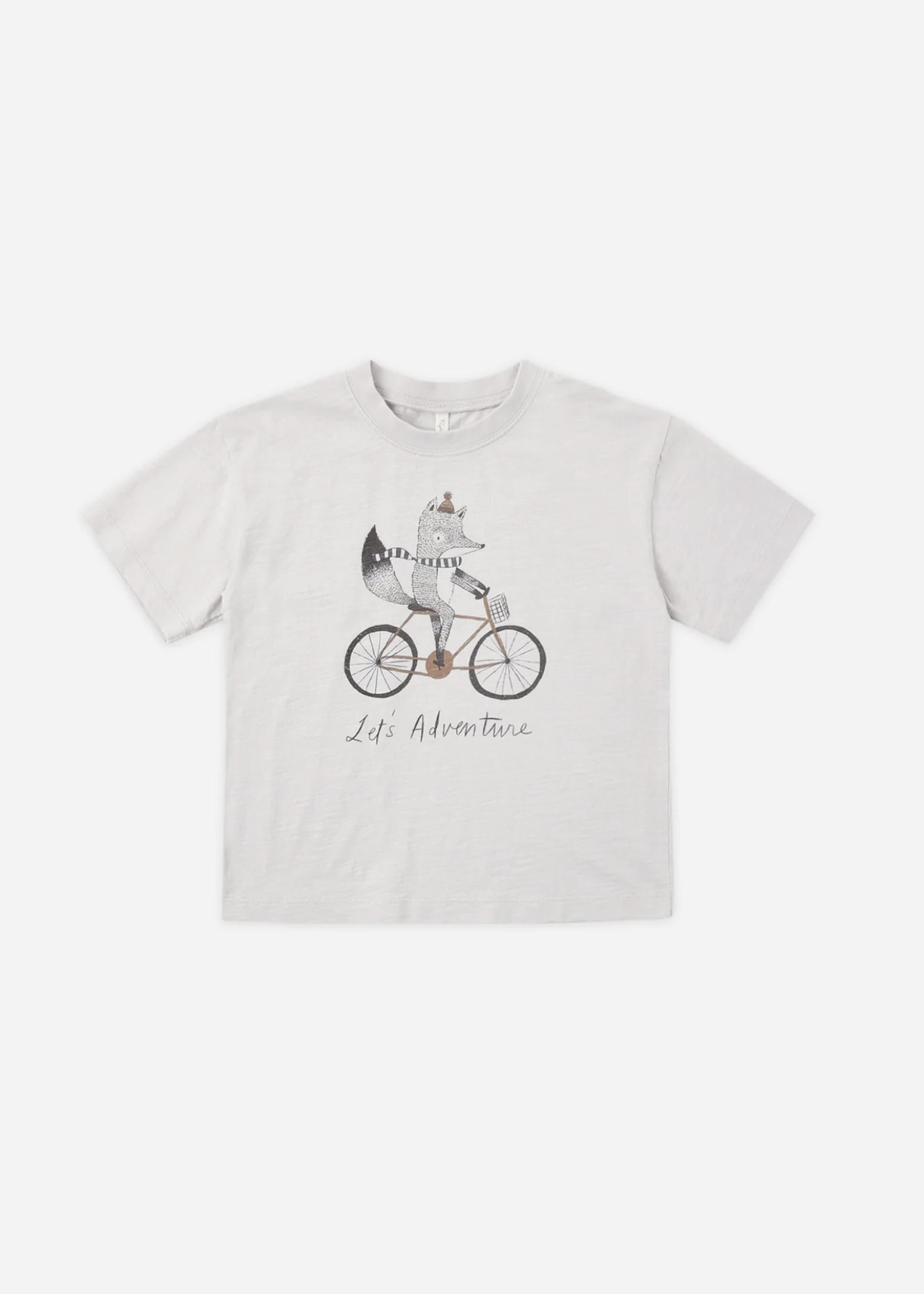 Rylee + Cru LLC RELAXED TEE LETS ADVENTURE FOG