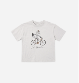 Rylee + Cru LLC RELAXED TEE LETS ADVENTURE FOG