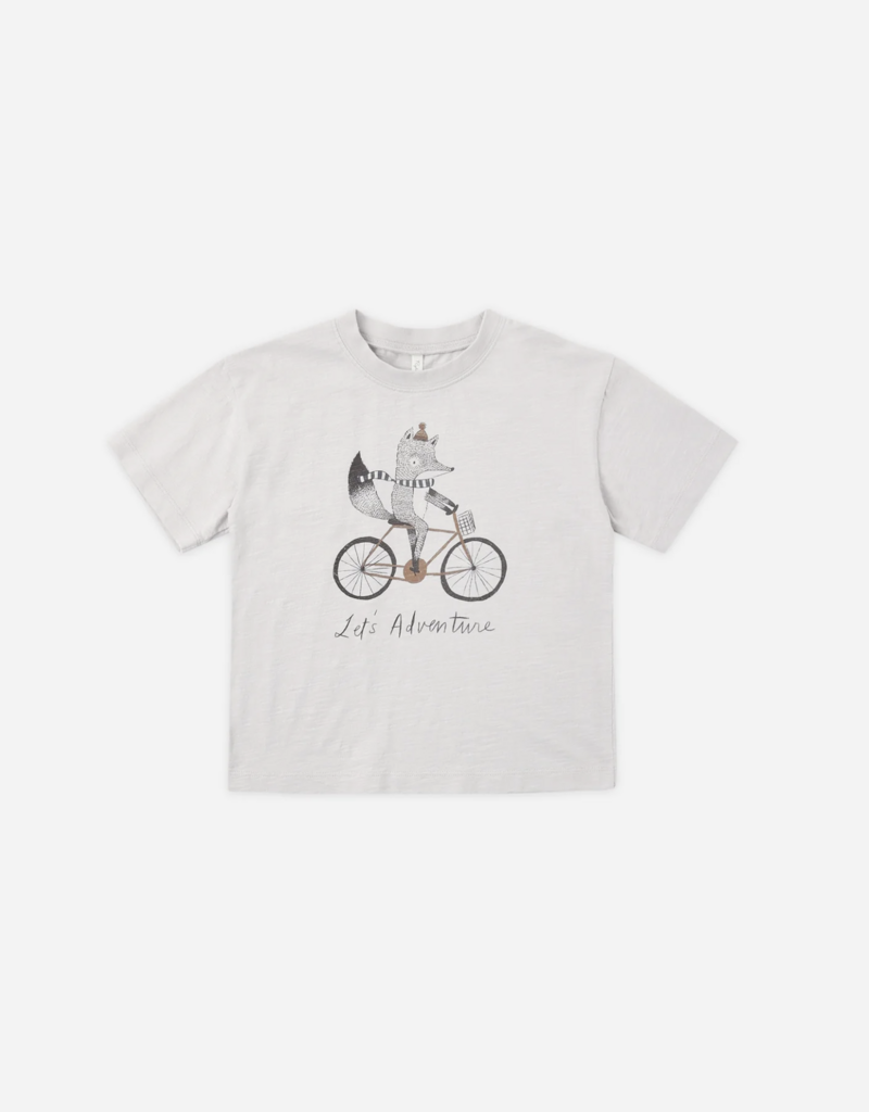 Rylee + Cru LLC RELAXED TEE LETS ADVENTURE FOG