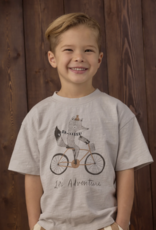 Rylee + Cru LLC RELAXED TEE LETS ADVENTURE FOG