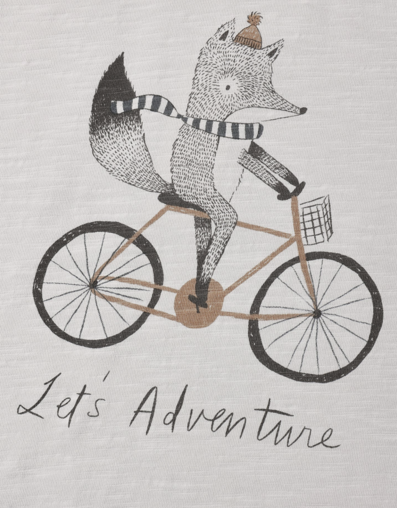 Rylee + Cru LLC RELAXED TEE LETS ADVENTURE FOG