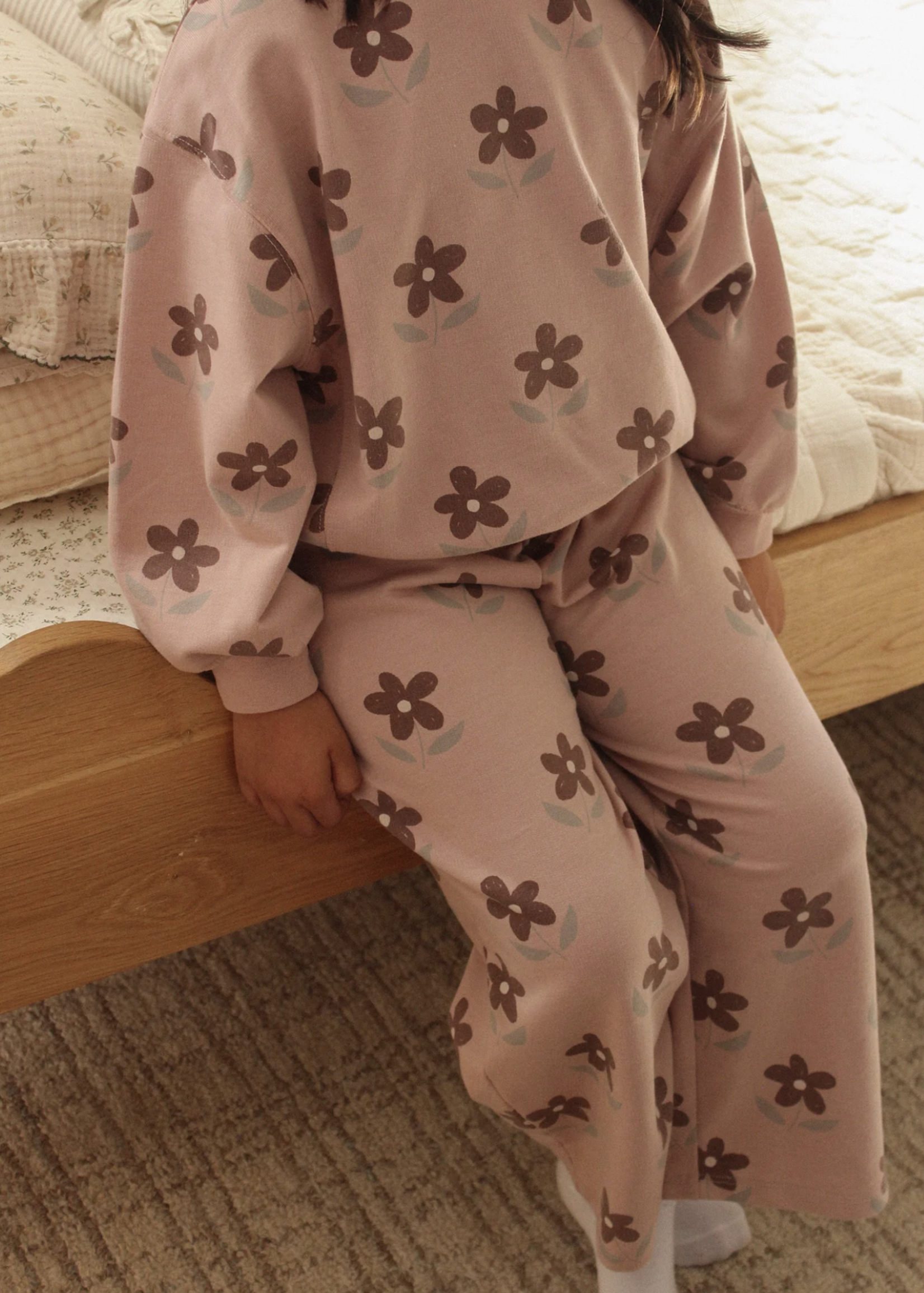 Rylee + Cru LLC TRACK PANT DAISY ROSEWOOD