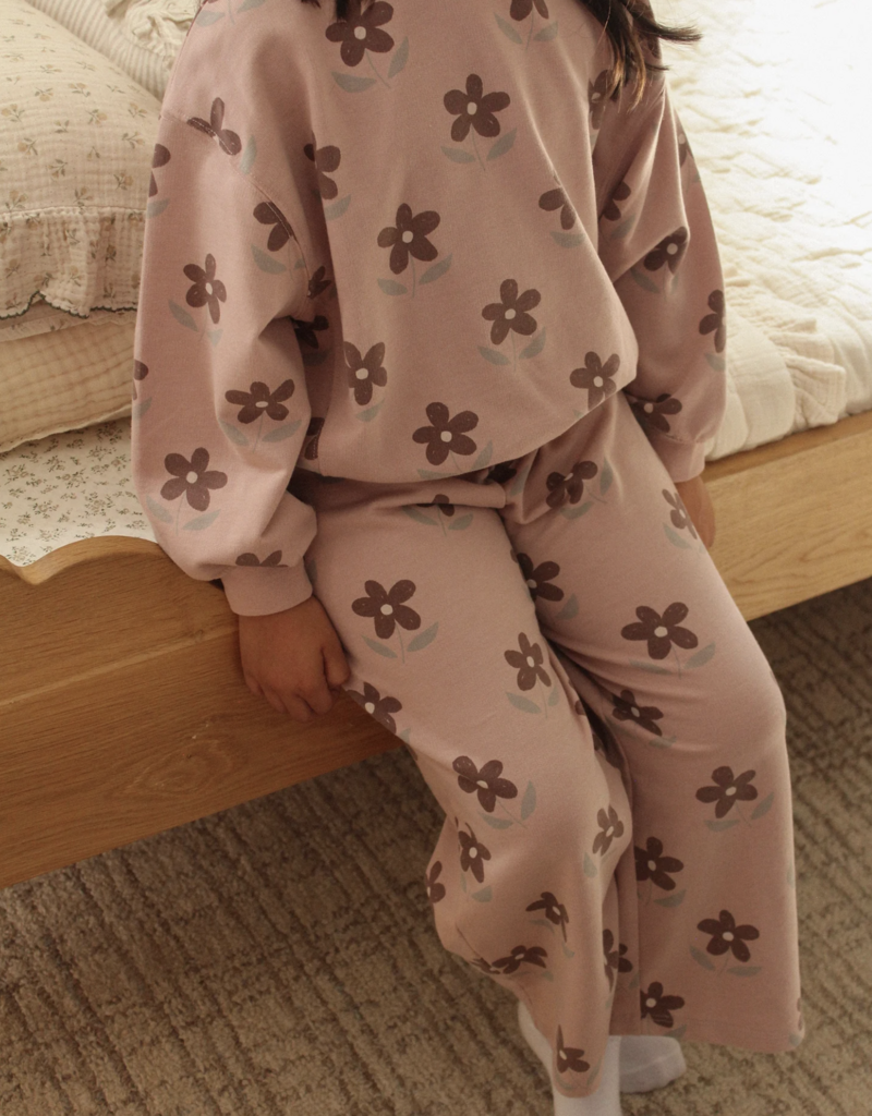 Rylee + Cru LLC TRACK PANT DAISY ROSEWOOD