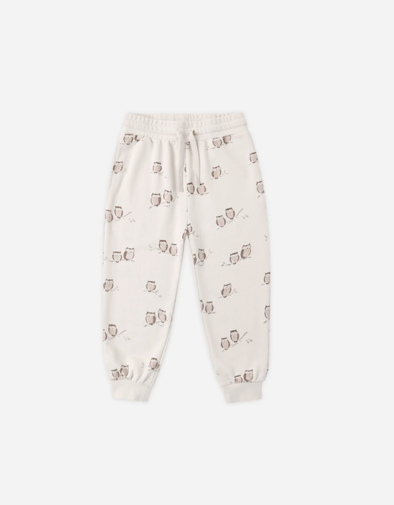 Rylee + Cru LLC JOGGER SWEATPANT OWLS PETAL