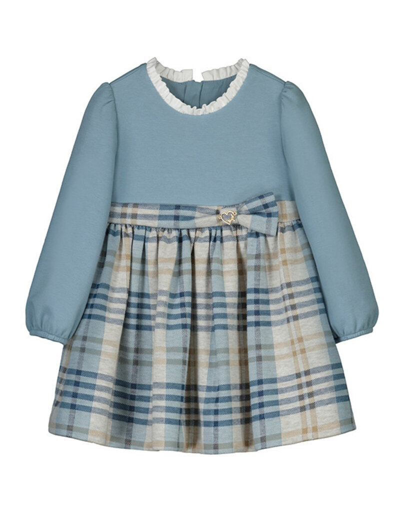 Mayoral Blue Bell Plaid Dress
