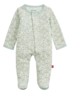 Magnetic Me ORGANIC COTTON FOOTIE GREEN CHICKEN