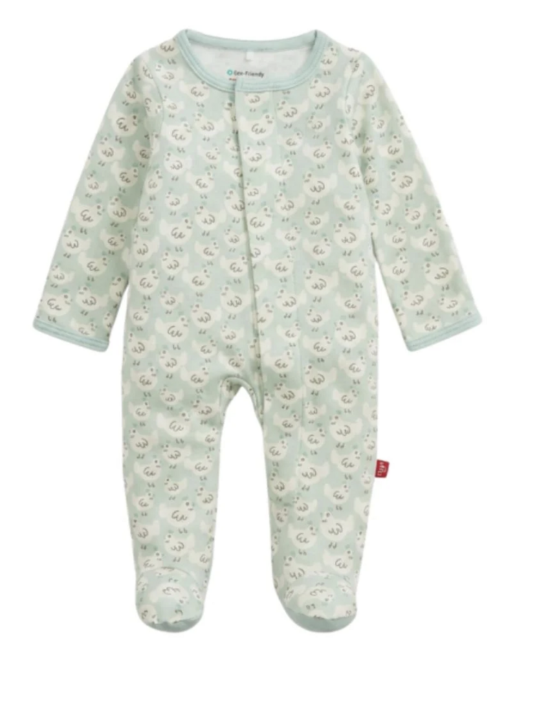 Magnetic Me ORGANIC COTTON FOOTIE GREEN CHICKEN