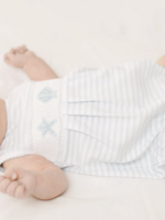 Magnolia Baby Coastal Treasures Smocked Bubble Light Blue