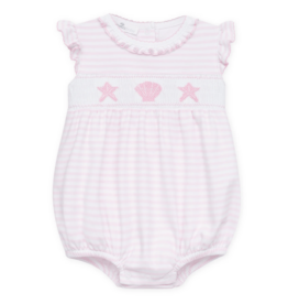 Magnolia Baby Coastal Treasures Smocked Bubble Pink