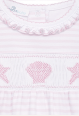 Magnolia Baby Coastal Treasures Smocked Bubble Pink
