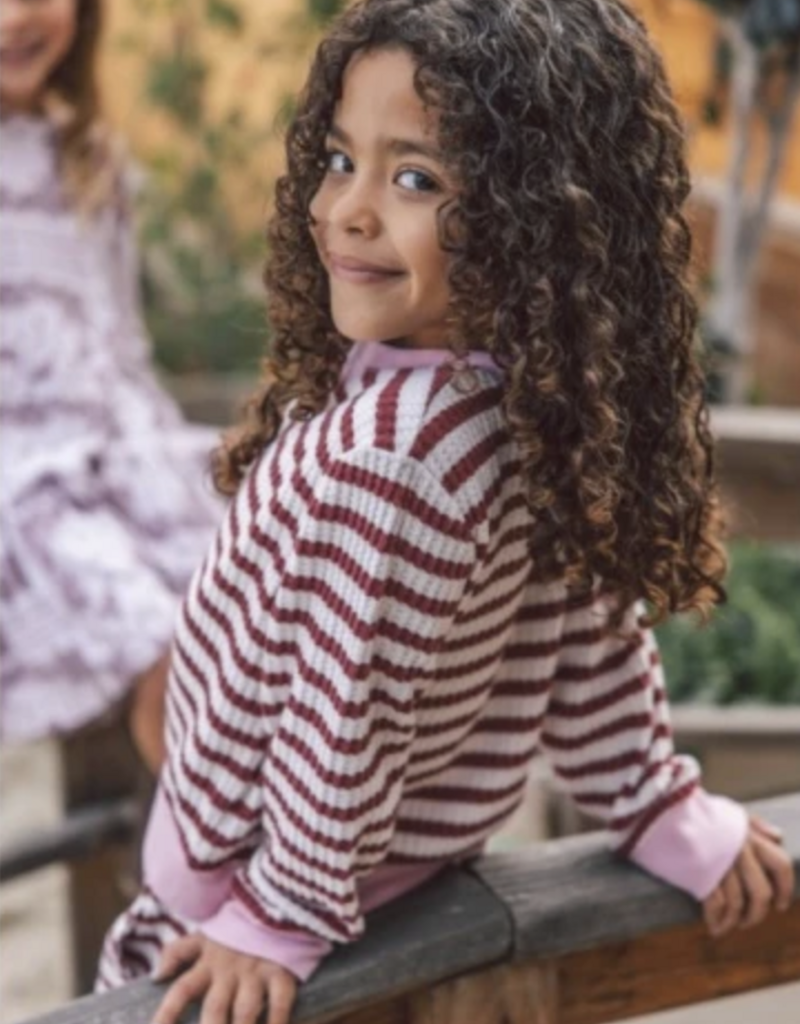 Feather 4 Arrow SCOUT STRIPE TOP MYSTIC MAROON