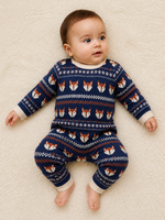 Viverano Fox Baby Knit Jumpsuit Navy