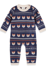 Viverano Fox Baby Knit Jumpsuit Navy