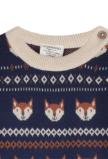 Viverano Fox Baby Knit Jumpsuit Navy