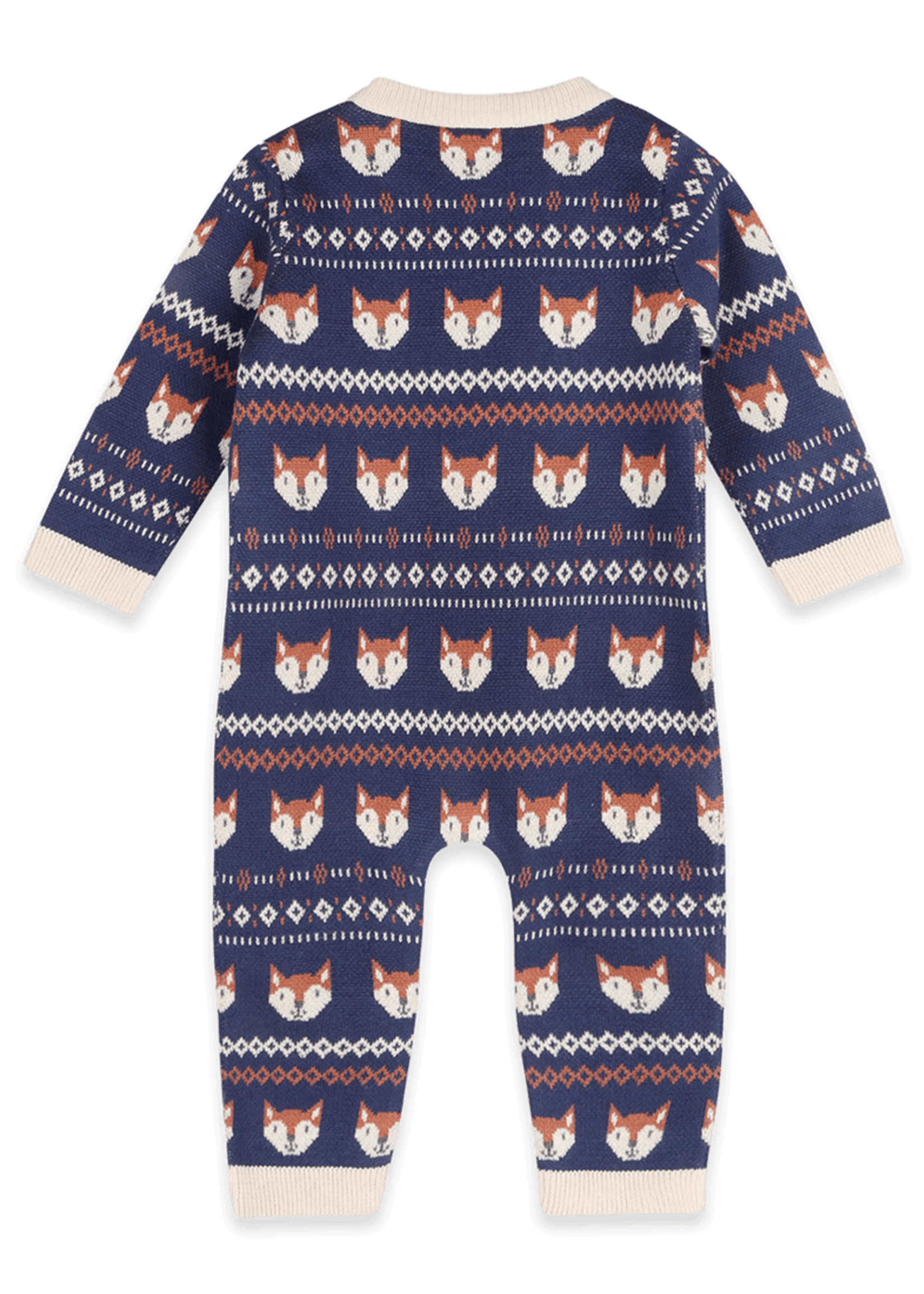 Viverano Fox Baby Knit Jumpsuit Navy