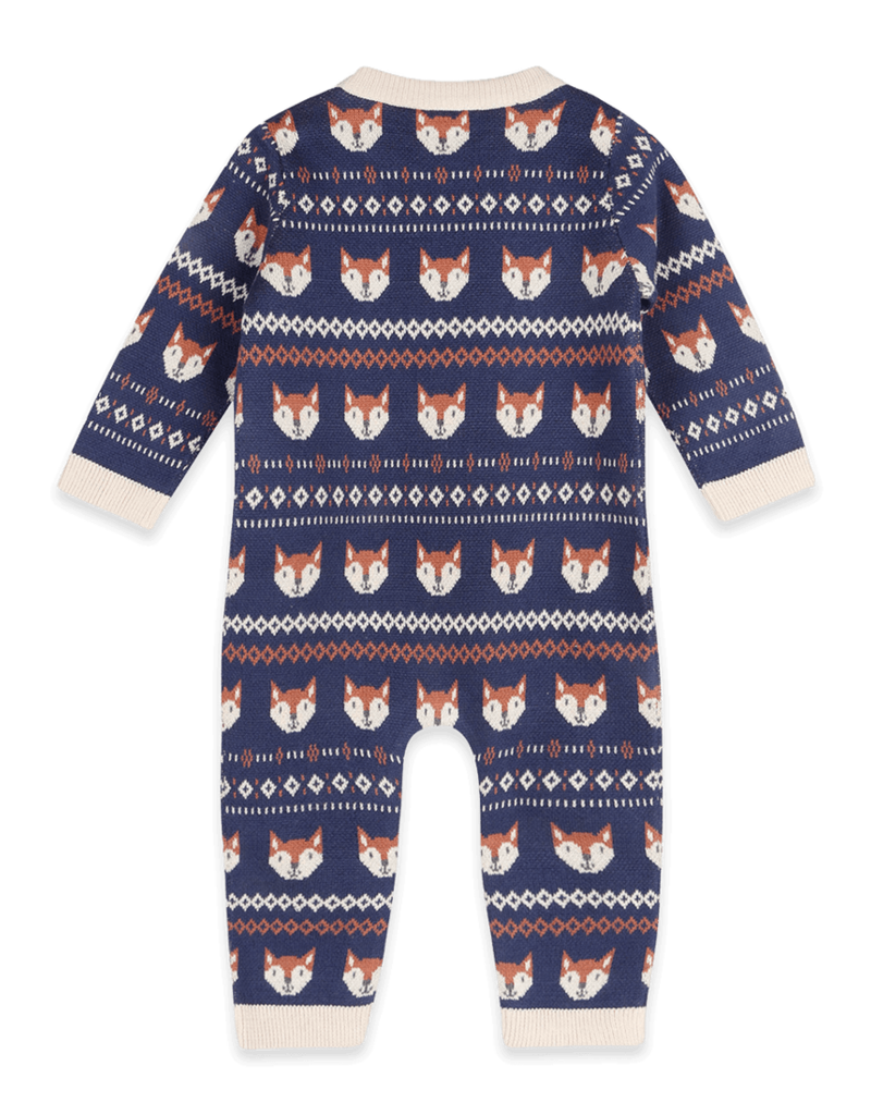 Viverano Fox Baby Knit Jumpsuit Navy